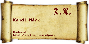Kandl Márk névjegykártya