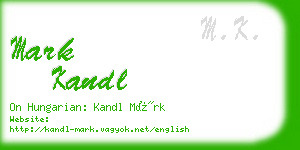 mark kandl business card